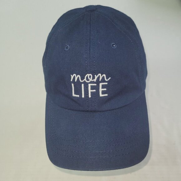 Mom Life Hat Cap Womens Blue Adjustable Strapback Cotton Ballcap State of Mine - Picture 1 of 9
